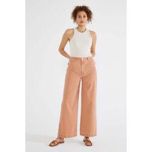 Ética Devon Wide Leg Pants Organic Cotton Canyon Clay Brown Size 27